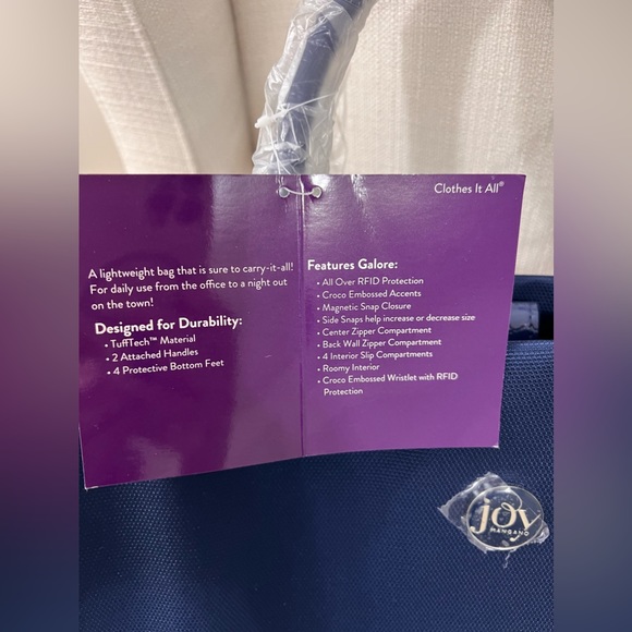 Joy Mangano TuffTech & CrocoEmbosed Tote - Picture 4 of 4